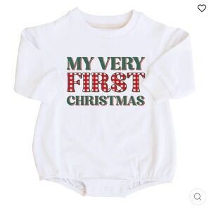 White 'My Very First Christmas' Baby Onesie